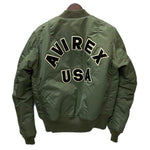 【曜日割引対象外】 アビレックス AVIREX コマーシャル ロゴ COMMERCIAL LOGO MA-1 6162164 ジャケット グリーン Lサイズ 201MT-3265 VB