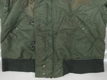 ミリタリー Military N-2B FLIGHT JACKET フライト ジャケット ジップアップ ファー 短丈 軍物 ARMY アウター 緑 ジャケット 無地 グリーン Mサイズ 104MT-1914