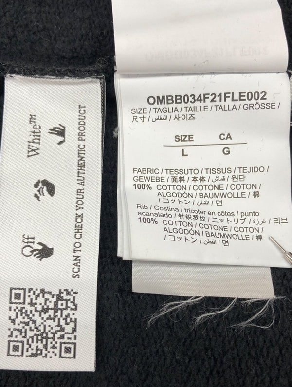 オフホワイト OFF-WHITE 21AW DEGRADE ARROW SLIM デグレイド アロー スリム フーディ パーカー 黒 パーカ ロゴ ブラック Lサイズ 104MT-2010