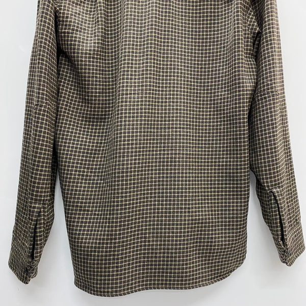 【曜日割引対象外】 ダブルアールエル RRL ネルシャツ ウール 7998267WKS 長袖シャツ ブラウン Mサイズ 201MT-4772 VB