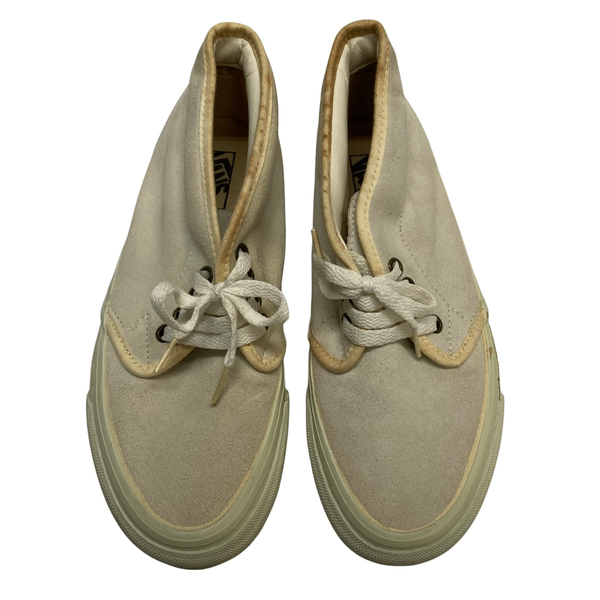 【曜日割引対象外】 ヴァンズ VANS 90's チャッカブーツ ホワイトスエード チェッカー USA製 メンズ靴 スニーカー ホワイト 26cmサイズ 201-shoes1437 VB