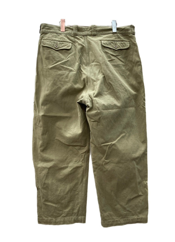 ミリタリー Military French Army フランス軍 Ｍ52 チノ ツータック 後期 ユーロ 無地 ボトムスその他 ベージュ サイズ46 104MB-374