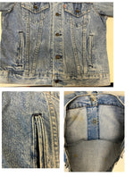 リーバイス Levi's 80's〜90's 71506-0214 ボタン裏715刻印 made in USA アメリカ製 vintage ヴィンテージ Gジャン ロング丈 デニム  42L ジャケット ブルー Lサイズ 101MT-3695