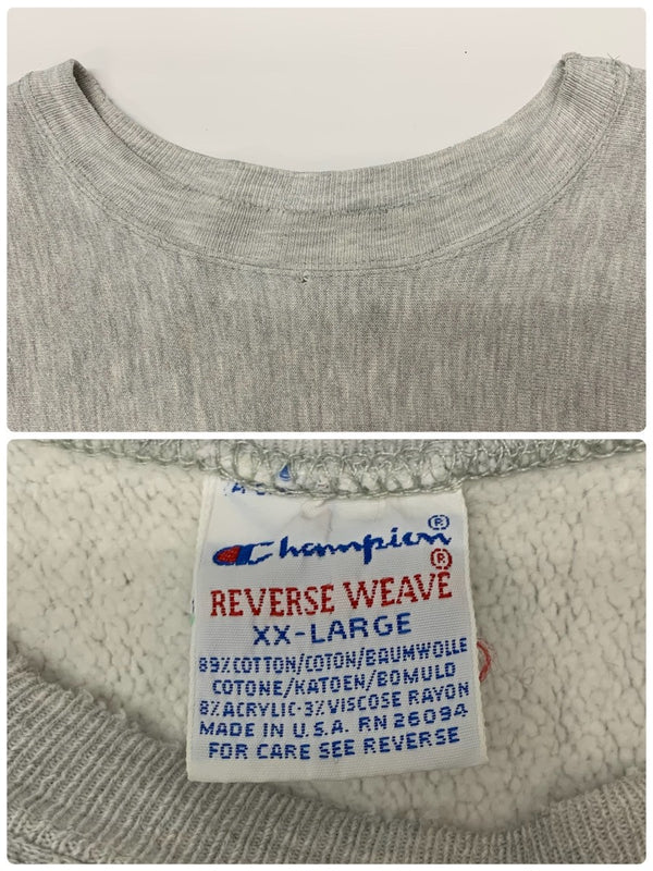 【曜日割引対象外】 チャンピオン Champion 90's REVERSE WEAVE USA製 Tulane Medical スウェット グレー 2XLサイズ 201MT-2912 VB