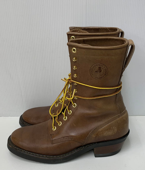 【曜日割引対象外】 ハソーン Hathorn Explorer Tracker Lace-to-Toe Boots 9D メンズ靴 ブーツ その他 ロゴ ブラウン 201-shoes556