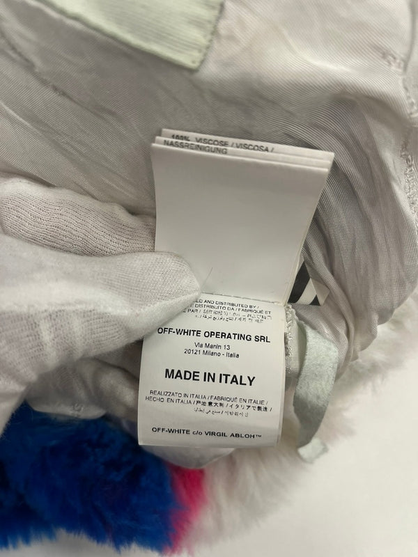 オフホワイト OFF-WHITE 19AW Fake Fur Zip Anorak フェイクファージップアノラック グラデーションフェイクファージップジャケット OMEA186E19E20002 ジャケット マルチカラー Mサイズ 101MT-5434