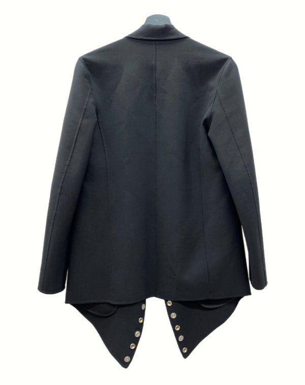 アレキサンダーワン Alexander Wang TAILORED JACKET テーラード ジャケット スナップボタン 薄手 黒 ジャケット 無地 ブラック XSサイズ 104MT-989