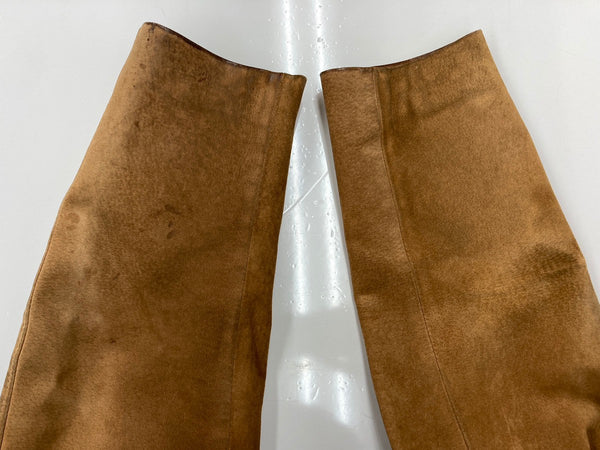 ヴィンテージ vintage 70s~ 70年代 スウェード レザー ジャケット カーコート ハーフコート 茶色 コート 無地 ブラウン 104MT-1930