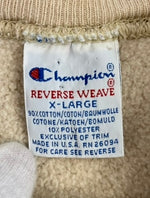 チャンピオン Champion 90s～ ヴィンテージ vintage 刺繍タグ リバースウィーブ REVERSE WEAVE MINESOTA USA製 アメリカ製 XL スウェット ベージュ LLサイズ 101MT-4476