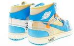 ナイキ NIKE AIR JORDAN 1 HIGHT UNC×OFF WHITE White Dark Powder Blue エアジョーダン1×オフホワイト AQ0818-148 メンズ靴 スニーカー ブルー 27.5cm 103S-604