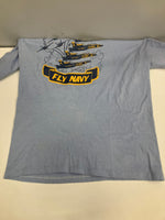 ヴィンテージ vintage 80's 80年代 springford U.S.NAVY Blue Angels アメリカ海軍 ブルーエンジェルス US古着 Tシャツ ブルー Lサイズ 101MT-3744