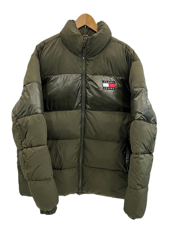 トミー・ヒルフィガー TOMMY HILFIGER BLOCKED PUFFER JACKET ブロックパファージャケット DM0DM11207 ジャケット カーキ Lサイズ 101MT-5088
