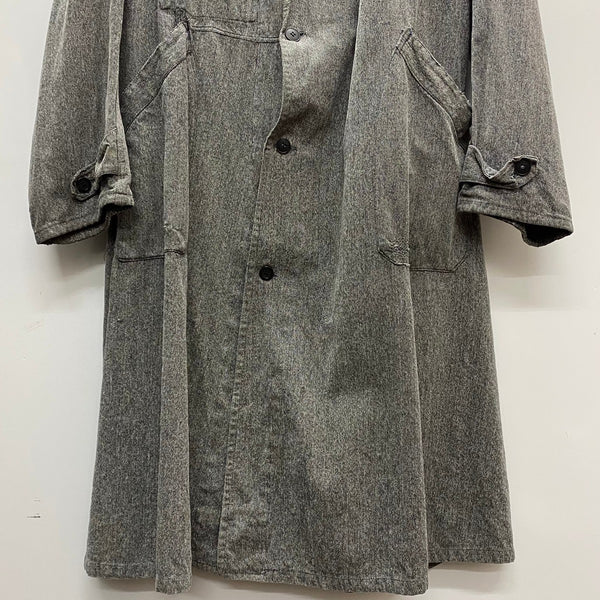 【曜日割引対象外】 ヴィンテージ vintage 40's ブラックシャンブレー アトリエコート コート ブラック 201MT-4464 VB