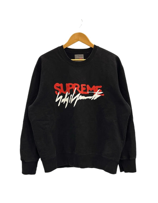 シュプリーム SUPREME ×Yohji Yamamoto Crewneck ヨウジヤマモト クルーネック スウェットシャツ ロゴ スウェット ブラック Mサイズ 101MT-5354