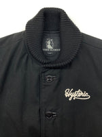 ヒステリックグラマー HYSTERIC GLAMOUR STADIUM JUMPER スタジアム ジャンパー スタジャン ファラオジャケット ボタン チェーンステッチ アウター 黒 0211AB04 ジャケット ロゴ ブラック Sサイズ 104MT-1612