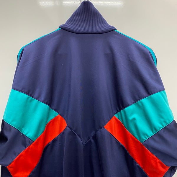 【曜日割引対象外】 アディダス adidas 80's 90's トラックジャケット ジャージ ネイビー Lサイズ 201MT-4739 VB