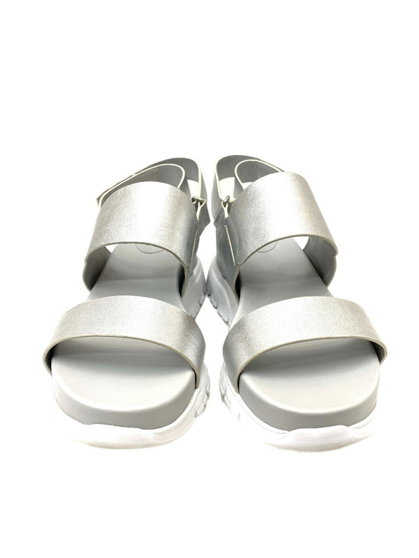 コール ハーン COLE HAAN ZERO GRAND ゼログランド メタリック ウェッジサンダル W23274 レディース シルバー 8B 25 601sh-22