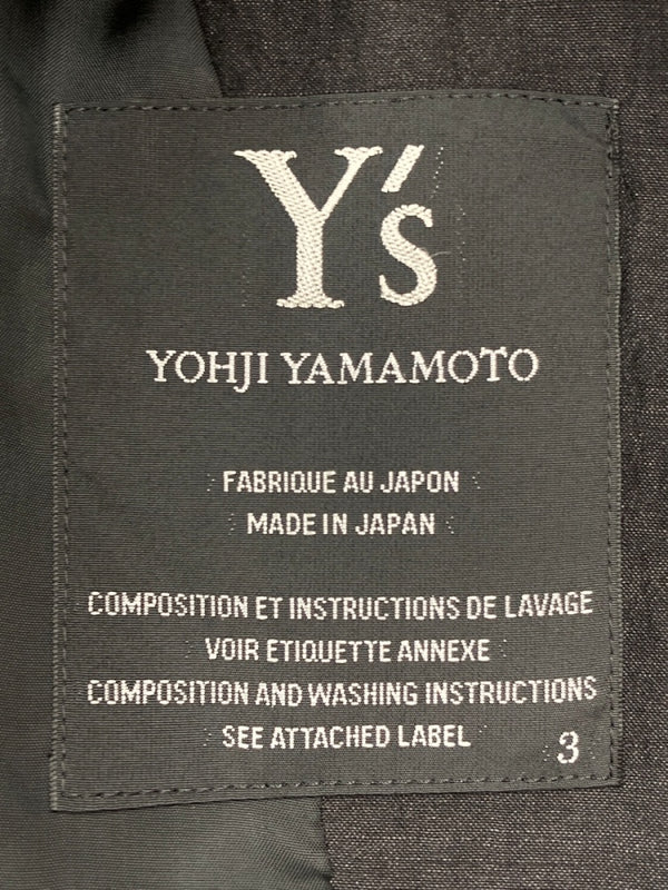 ワイズ Y's ヨウジヤマモト Yohji Yamamoto テーラード リネン LINEN 麻 レーヨン 日本製 BLACK 黒 YH-J09-325 ジャケット 無地 ブラック SIZE3 104LT-153