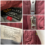 アルファ インダストリーズ ALPHA INDUSTRIES MA-1 フライトジャケット 0615-00-573-8335 ジャケット ワインレッド Sサイズ 201MT-4260