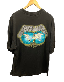 バンドTシャツ BAND-T 90s 90's METALLICA  1994 FUKKIN'CA BEEN THERE DONE IT METALLIFUKINCA メタリカ ツアーT EUROボディ XL Tシャツ プリント ブラック LLサイズ 101MT-2535