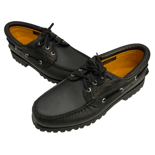 ティンバーランド Timberland AUTHENTIC 3 EYE LUG モカシン TB-0A64PK-001 メンズ靴 ローファー ブラック 26.5cmサイズ 201-shoes1255