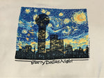 ヴィンテージ vintage 80s 80's 90s 90's FRUIT OF THE LOOM Vincent van Gogh ゴッホ 星月夜 starry night パロディ Starry Dallas Night  ART アート ラグラン スウェット ホワイト Lサイズ 101MT-3074