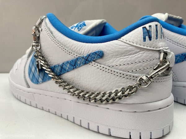 ナイキ NIKE 24年製 × NICOLE HAUSE ニコール ハウゼ DB DUNK LOW PRO ダンク ロー スケボー シューズ 白 青 FZ8802-100 メンズ靴 スニーカー ホワイト 27cm 104S-1035