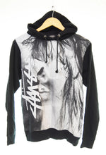 ステューシー STUSSY 00s laura max hooded sweat スウェットパーカー パーカ ブラック Mサイズ 103MT-3277