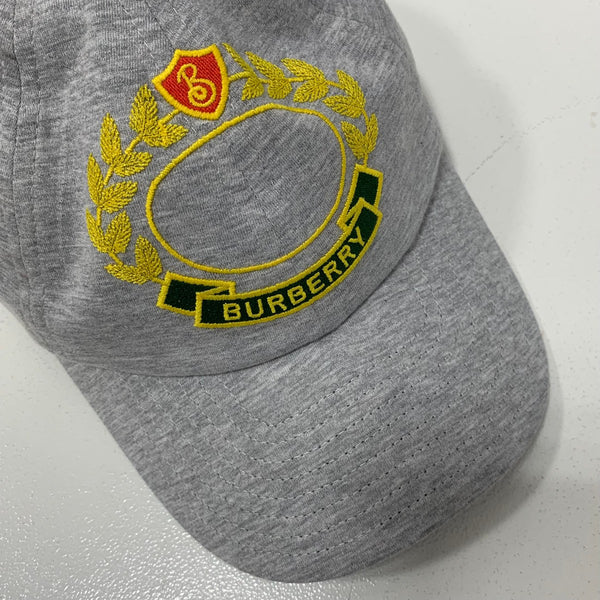 【中古】バーバリー Burberry 刺繍ベースボールキャップ 8060979 帽子 メンズ帽子 キャップ グレー Lサイズ 201goods-758