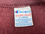 チャンピオン Champion 90's REVERSE WEAVE リバースウィーブ  ヴィンテージ IOWA タータンチェック 臙脂 スウェット チェック ワインレッド XLサイズ 104MT-665