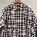 【曜日割引対象外】 ヴィンテージ vintage 60's PILGRIM プリントネルシャツ 長袖シャツ ホワイト 17-17 1/2サイズ 201MT-4720 VB