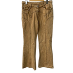 クヌースマーフ Knuth Marf bell bottom denim pants フレアパンツ スタッツ デニム ブラウン SSサイズ 201LB-111