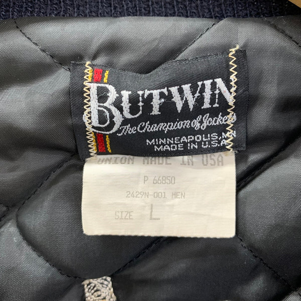 バトウィン BUTWIN スタジャン ジャケット ネイビー Lサイズ 201MT-4372