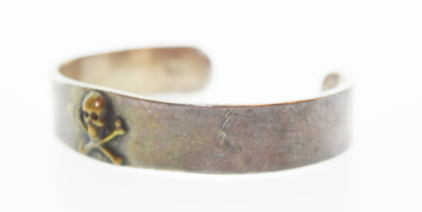 ビリーブインミラクル BELIEVEINMIRACLE SKULL BRACE スカルブレスレット バングル メンズジュエリー・アクセサリー バングル シルバー 103G-96