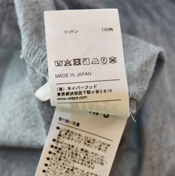 ダブルタップス WTAPS LEAGUE SS SHIRT COTTON OXFORD リーグ ベースボールシャツ 半袖 シャツ 191TQDT-SHM03 3 半袖シャツ グレー 103MT-2967