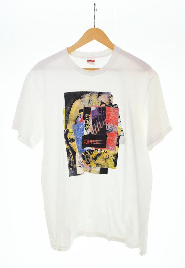シュプリーム SUPREME  21AW Stack Tee グラフィック プリント 半袖 Tシャツ 白 Tシャツ ホワイト Mサイズ 103MT-2615