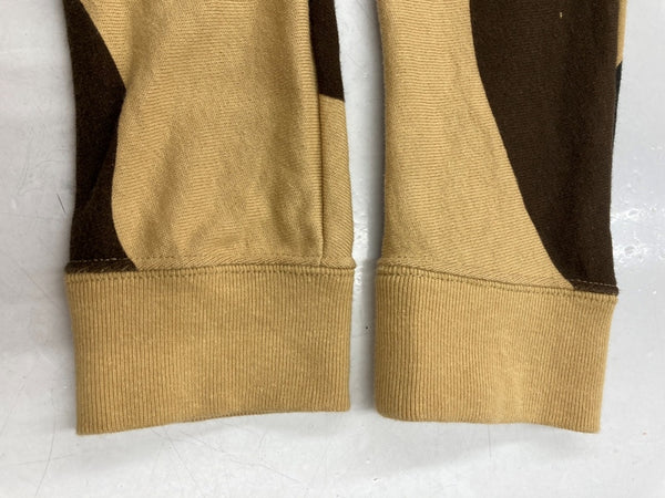 アベイシングエイプ A BATHING APE プルオーバー パーカー フーディ ダブルジップ カモフラ 迷彩柄 カモ ロゴ刺繍 コットン 日本製 BEIGE 1930-215-503 パーカ ワンポイント ベージュ Sサイズ 104LT-141