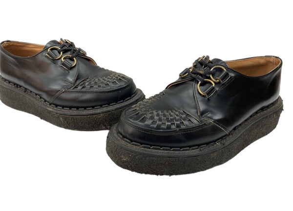 ジョージコックス GEORGE COX SKIPTON スキップトン 革靴 ラバーソール 厚底 Dリング ドレス シューズ 黒 3588 メンズ靴 ローファー ブラック サイズ 7 104S-745