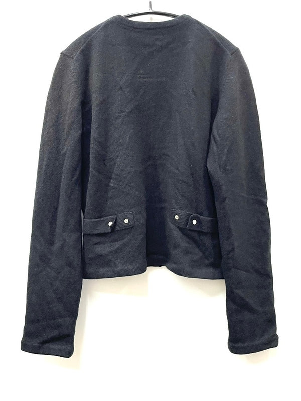 アニエスベー agnes b. カシミヤ プレッション カーディガン ブラック 3 601LT-19