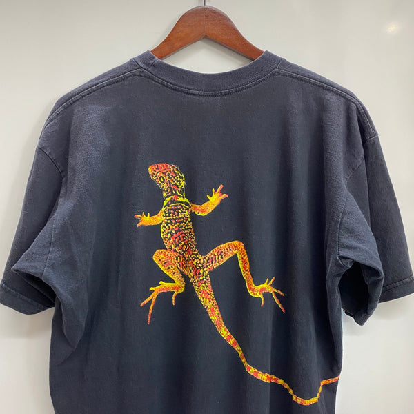 【曜日割引対象外】 ヴィンテージ vintage 90's マルボロ Marlboro LIZARD USA製 ポケット Tシャツ ブラック XLサイズ 201MT-4511 VB