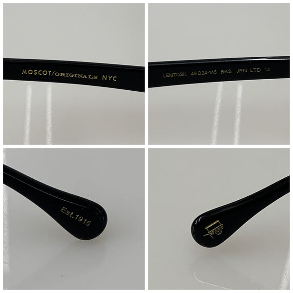 【中古】モスコット MOSCOT LEMTOSH レムトッシュ 49□24-145 眼鏡・サングラス サングラス ブラック 201goods-700
