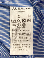 オーラリー AURALEE  FINX SILK STRIPE SHIRTS シルク ストライプ シャツ 19SS 青 A9SS01FS 5 長袖シャツ ストライプ ブルー 104MT-103