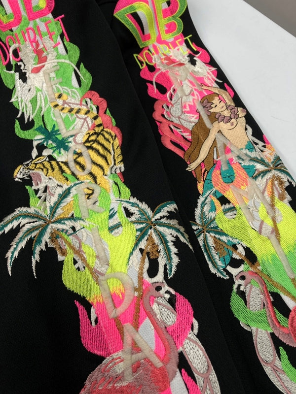 ダブレット doublet 19SS CHAOS EMBROIDERY TRACK JACKET トラック ジャケット ジップアップ ジャージ 刺繍 黒 19SS08BL83 ジャージ ロゴ ブラック Mサイズ 104MT-2217