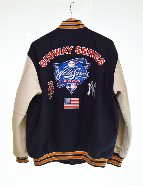 アヴィレックス AVIREX  2000年 MLB ヤンキース メッツ NYC メジャーリーグスタジアム ジャケット スタジャン 783-3252050 ジャケット ネイビー LLサイズ 103MT-2940