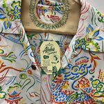 【曜日割引対象外】 サンサーフ SUN SURF レーヨンハワイアンシャツ GUARDIAN SPIRIT  SS29201 長袖シャツ ホワイト Mサイズ 201MT-4394 VB