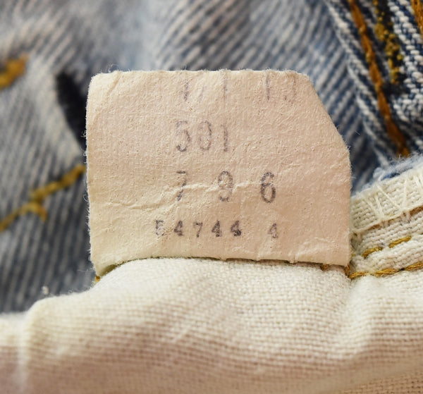 リーバイス Levi's 70s 501 66後期 ボタン裏6 赤耳 70's 66Chain デニム ブルー W31 103MB-589