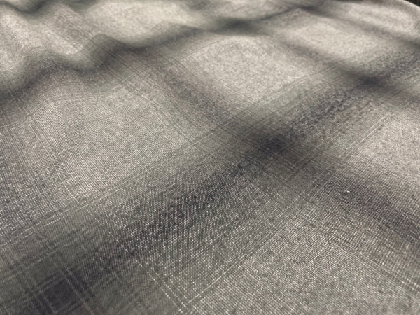 ワコマリア WACKO MARIA OMBRE CHECK OPEN COLLAR SHIRT オンブレ チェック オープンカラー 長袖 シャツ 黒 長袖シャツ チェック ブラック Lサイズ 104MT-1744