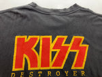 バンドTシャツ BAND-T KISS 20YEARS OF DESTRUCTION 両面プリント バンT ロックT ヴィンテージ 黒 サイズ不明 Tシャツ プリント ブラック 104MT-482