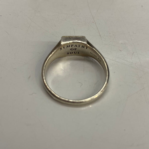 【曜日割引対象外】 【中古】シンパシーオブソウル Sympathy of Soul シグネット スクエアリング 19号 メンズジュエリー・アクセサリー 指輪・リング シルバー 201goods-722 VB