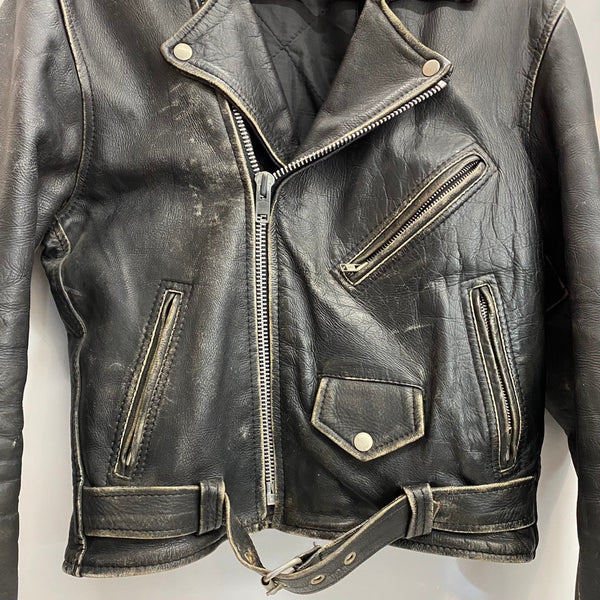 【曜日割引対象外】 アメカジ系 Leather Item ダブルライダースジャケット ジャケット ブラック -サイズ 201MT-4497 VB